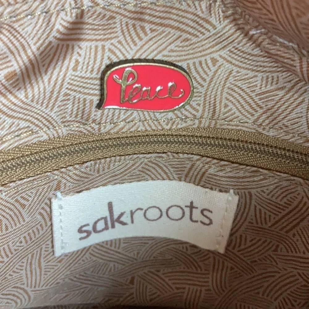 Sakroots small straw owl satchel handbag purse